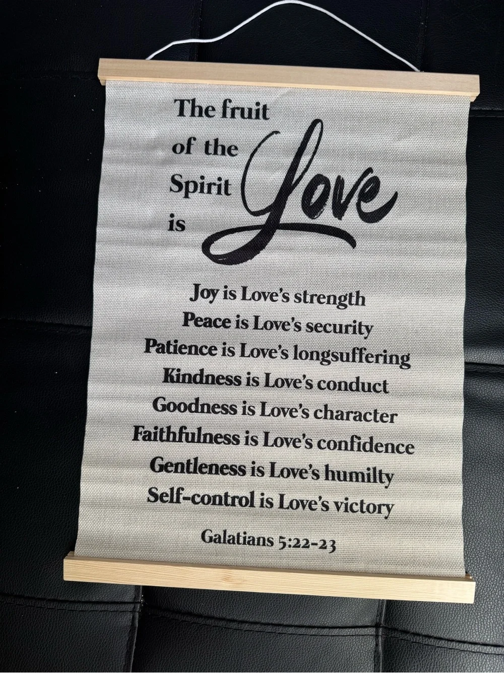 Neutral 'Love' Inspirational Wall Tapestry - Cream & Black